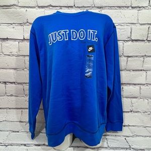 men's nike just do it fleece crew